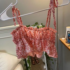 Cropped cheetah print tank from shein